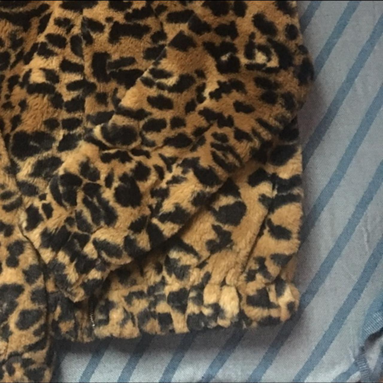 cute fluffy leopard print sweater. Still has the tag... - Depop