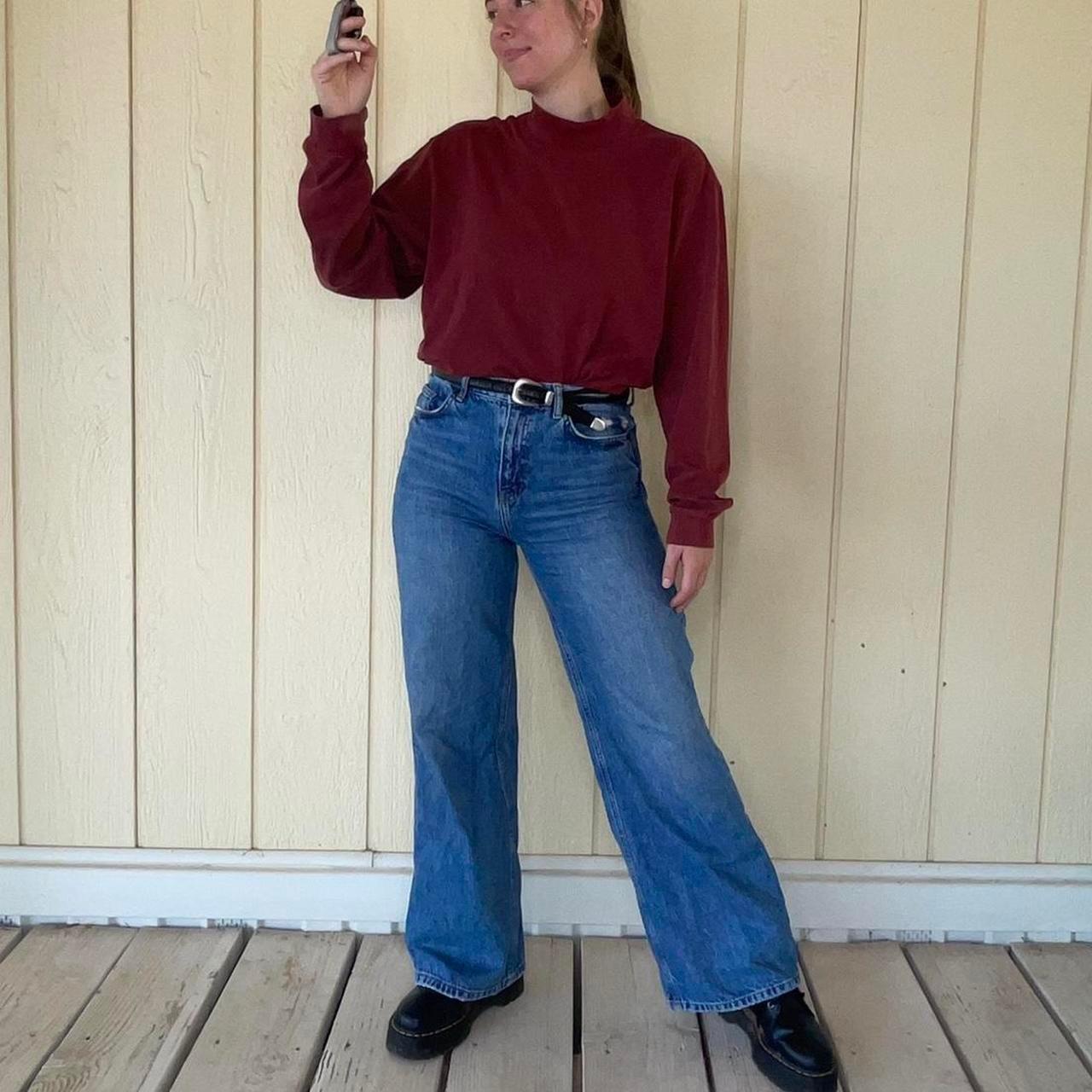 Vintage Eddie Bauer Blue Denim Jeans High | Depop