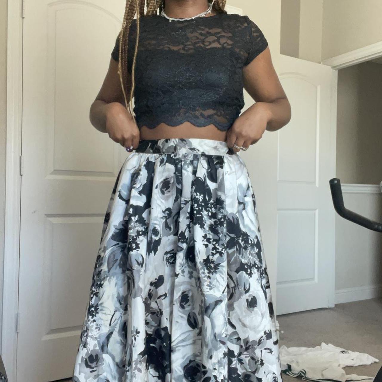 Macy's Women's Black and Grey Dress Depop