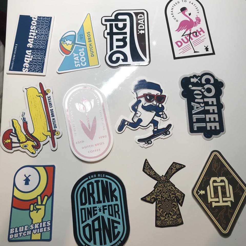 Dutch bros stickers free shipping $4 each!! Dutch... - Depop