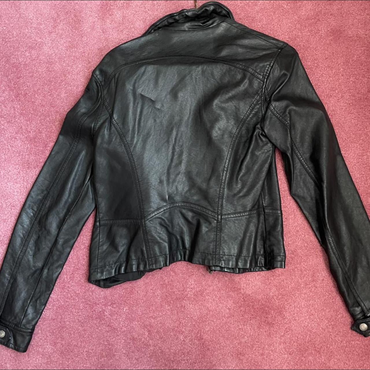 🖤 faux leather jacket 🖤 • good pre-loved condition.... - Depop