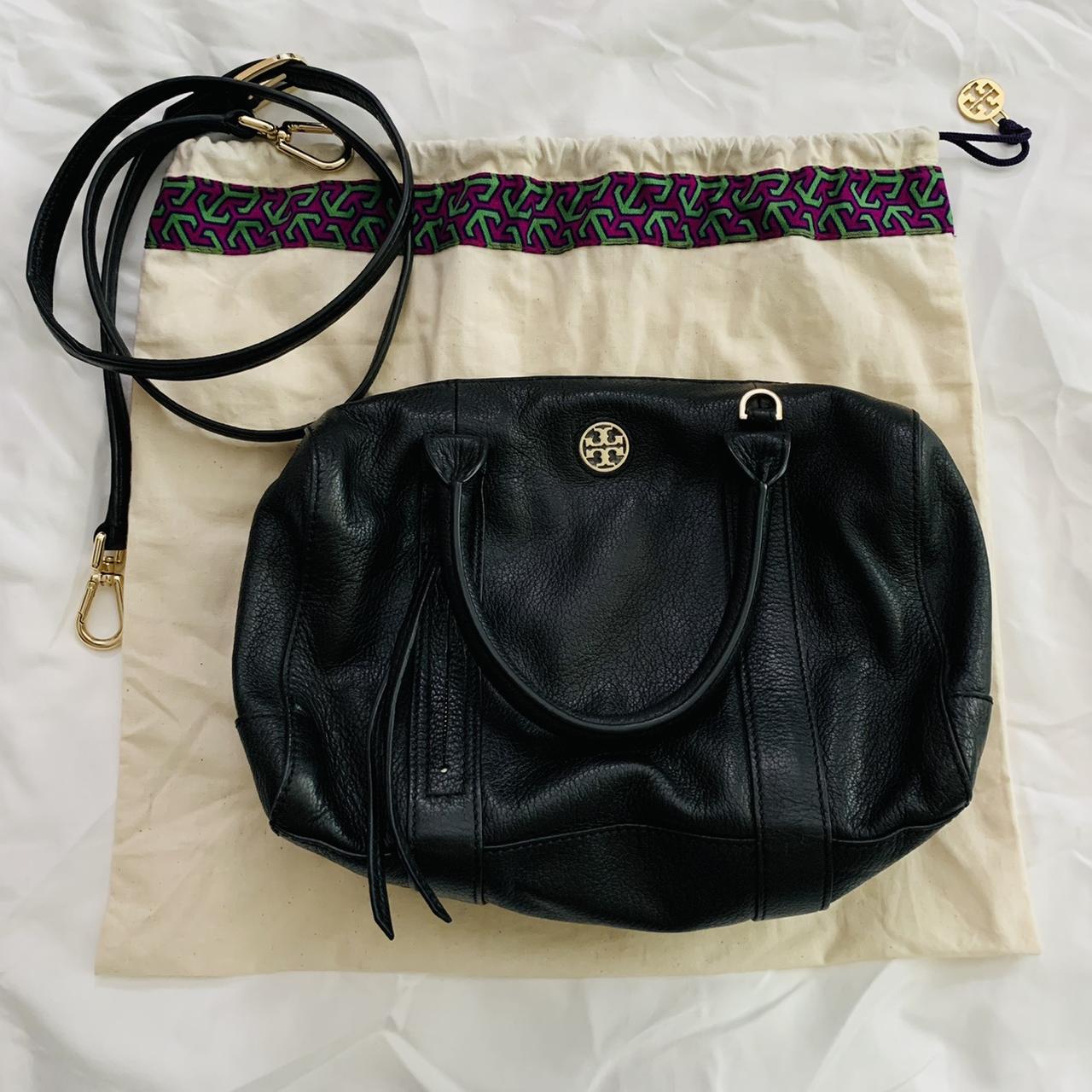 Tory Burch Women's Black and Gold Bag | Depop