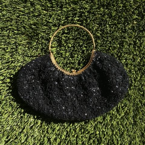 Vintage La Regale Ltd Beaded Black and Gold Evening - Depop