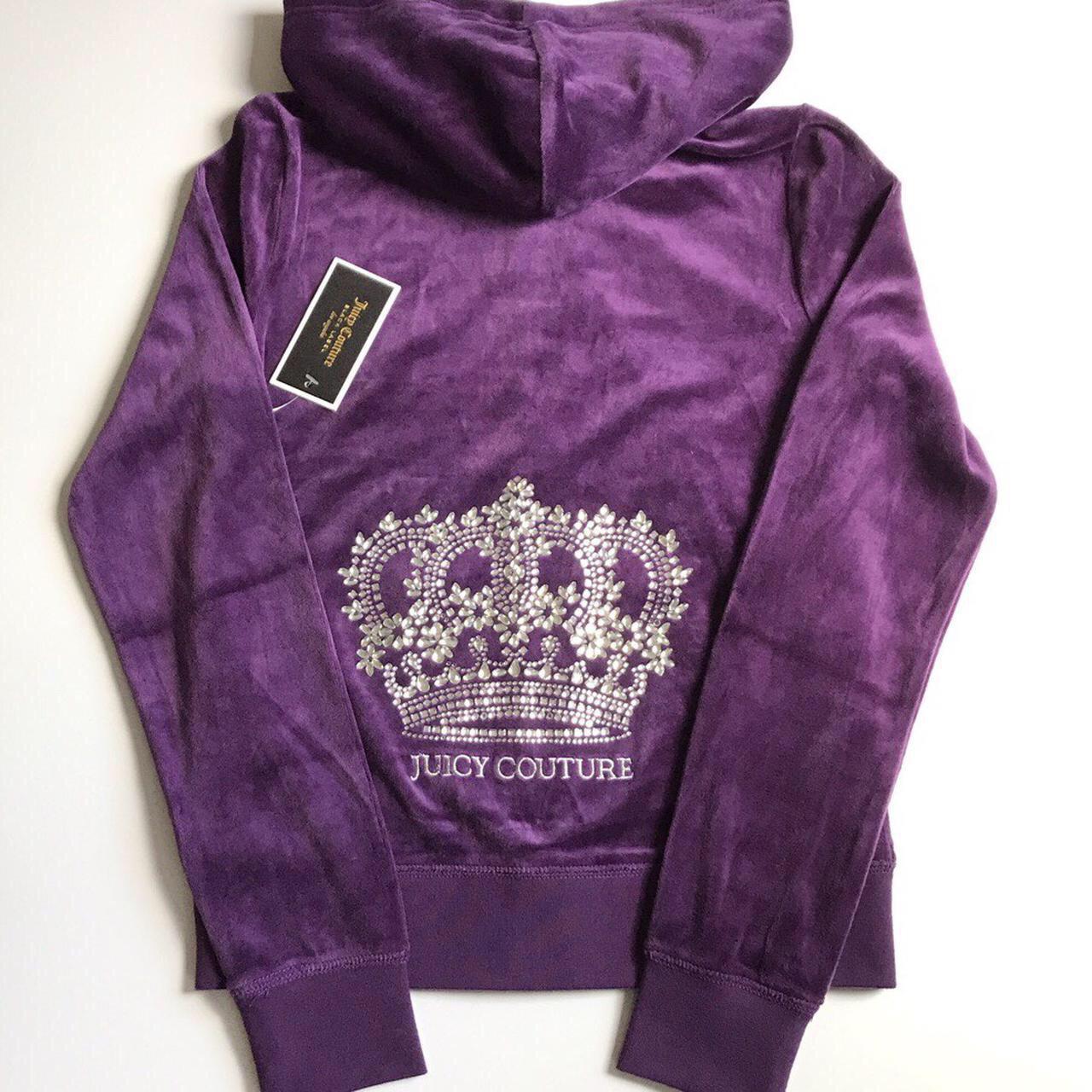 Juicy couture Purple tracksuit top in soft velour... - Depop