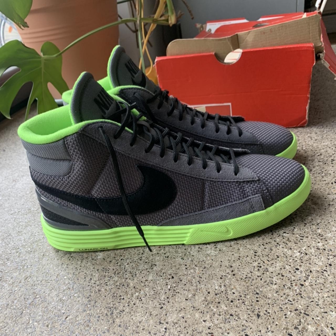 Nike LUNAR BLAZER 2013 Dark grey black flash. Depop