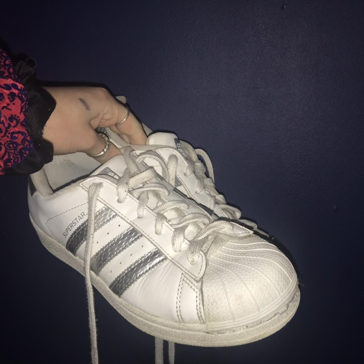 Adidas superstar silver outlet snakeskin