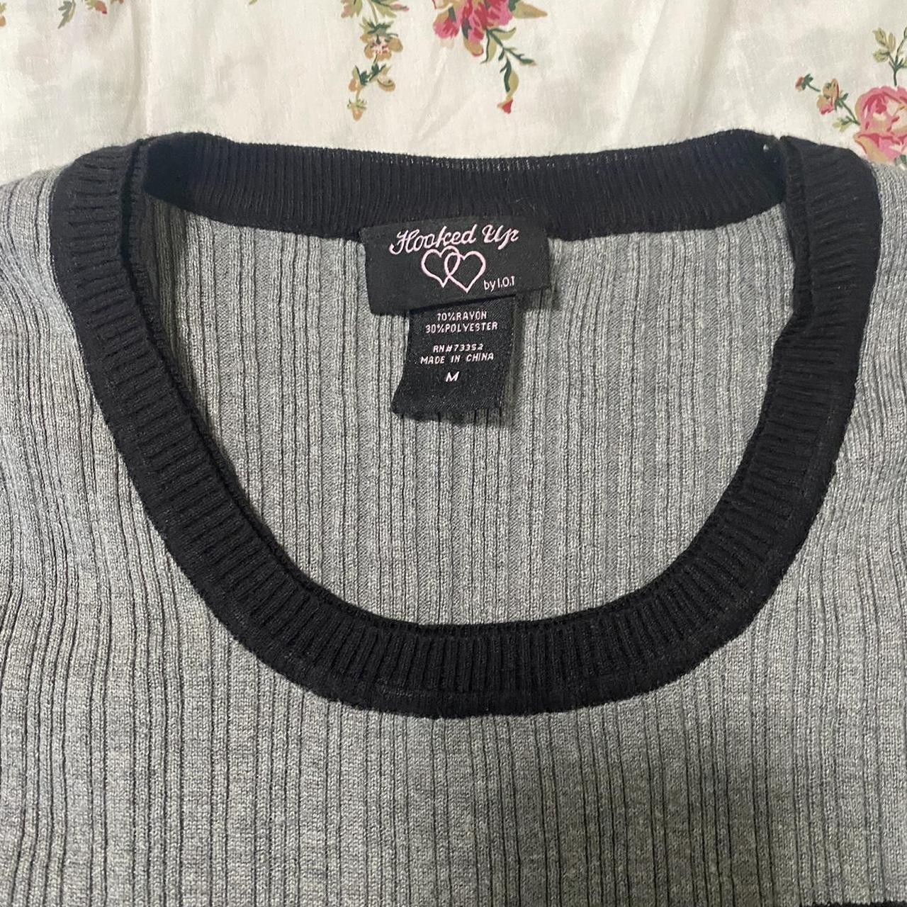 Hooked Up by IOT Men's Grey and Black Top (3)