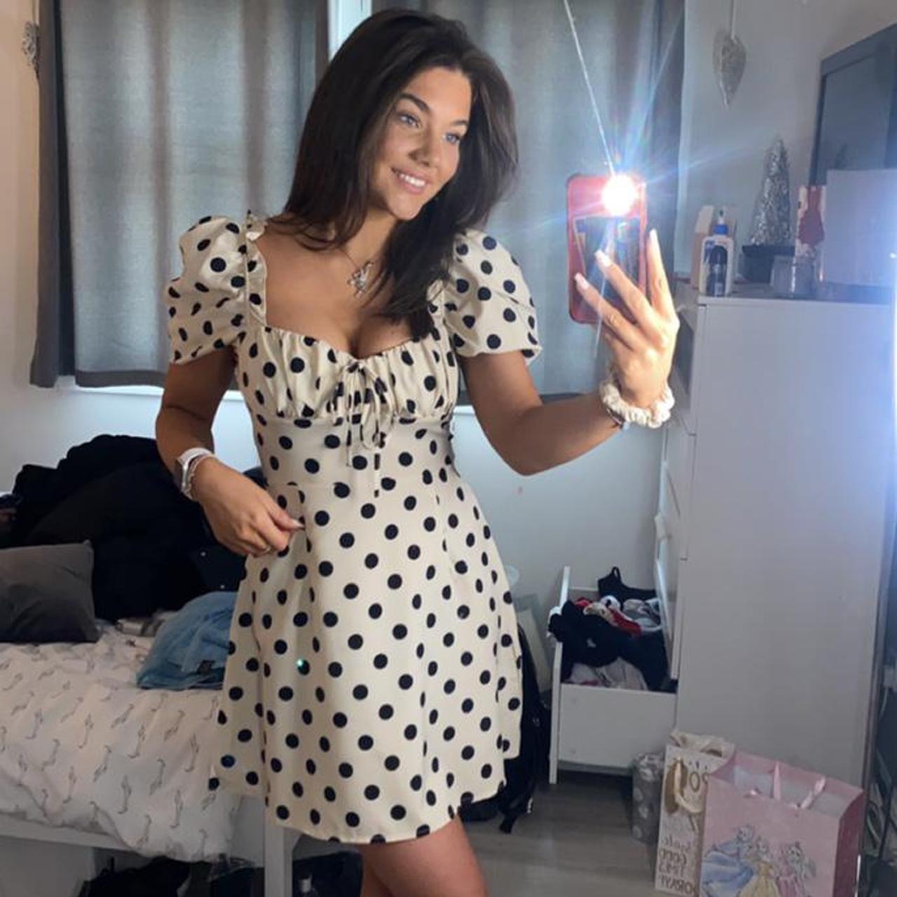 polka dot floaty dress