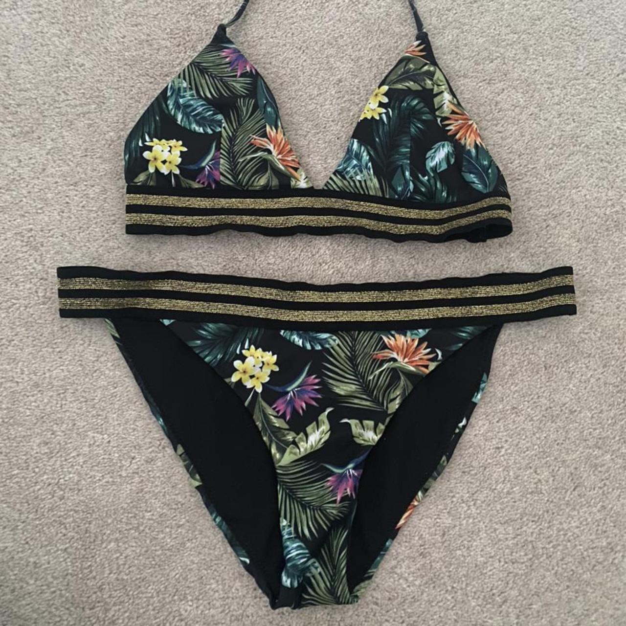 Pimkie bikini Floral pattern Size xs s bikini. Depop