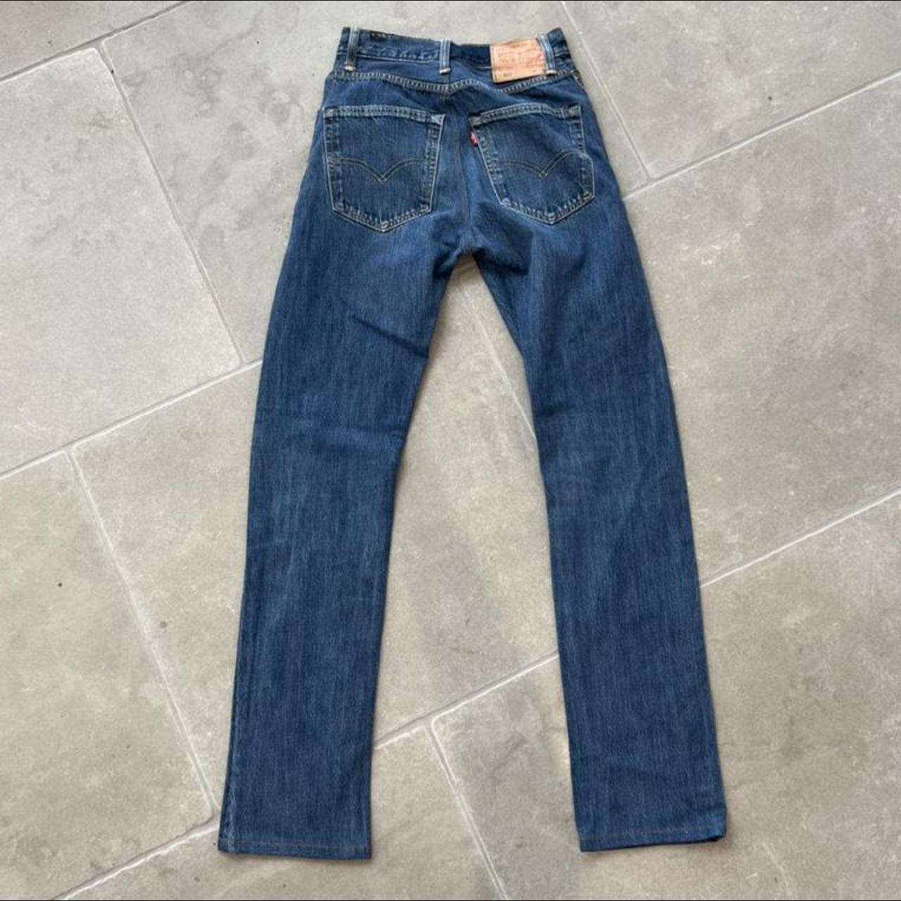 Levi’s 501 jeans Blue dark wash straight leg jeans,... - Depop