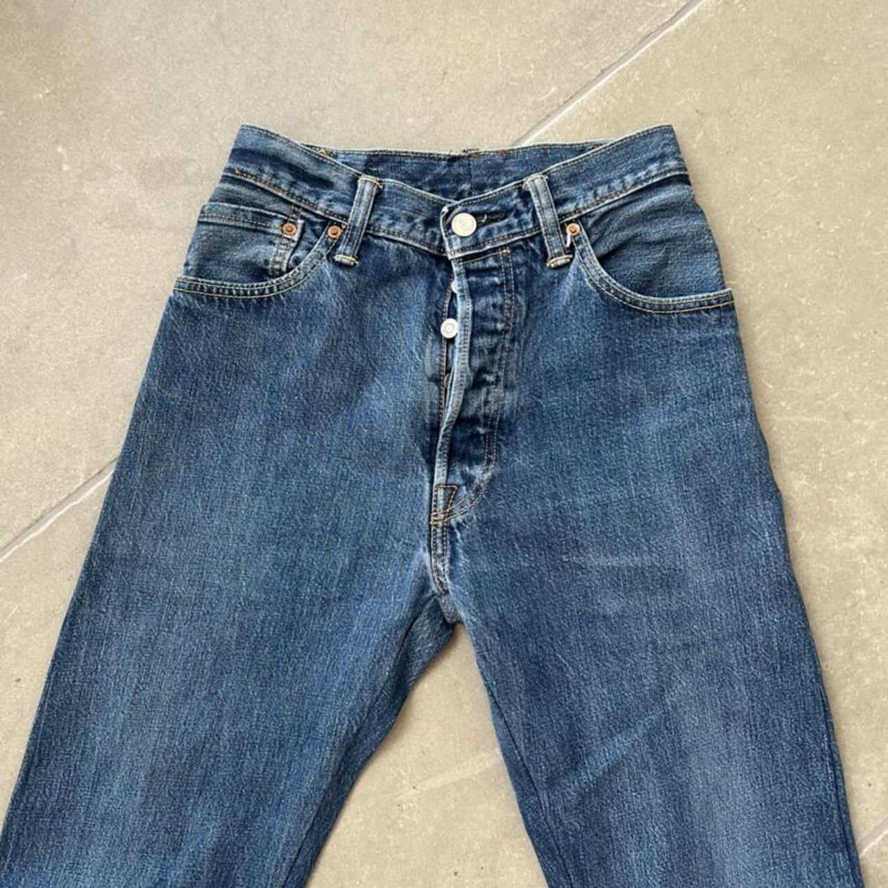 Levi’s 501 jeans Blue dark wash straight leg jeans,... - Depop