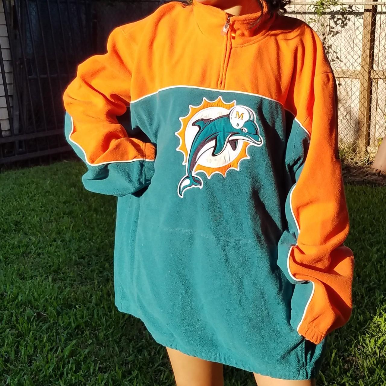Super soft and warm Miami Dolphins fleece jacket!! - Depop