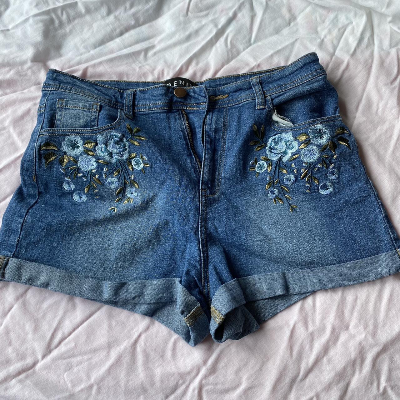 Peacocks Women's Blue Shorts | Depop