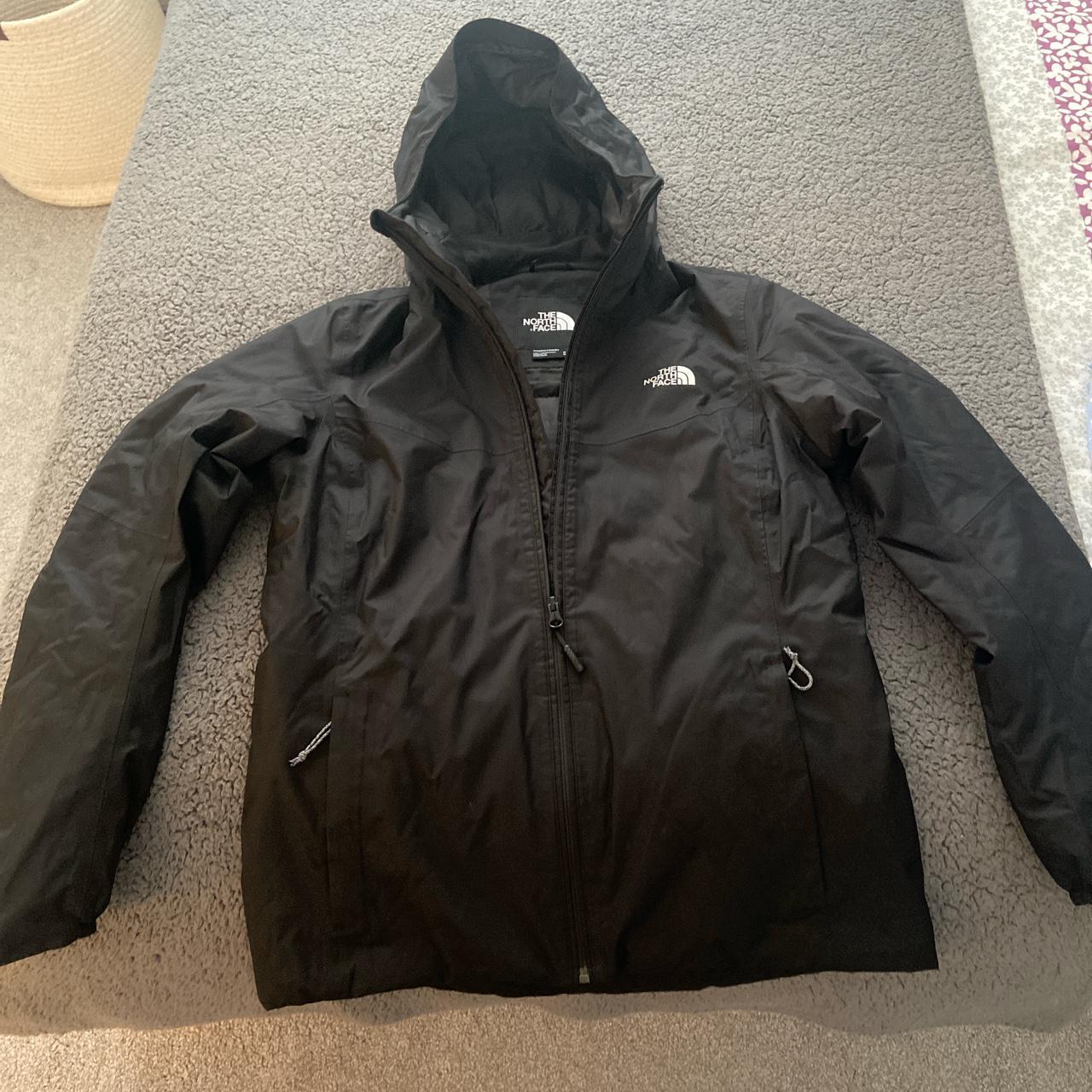 North face black waterproof dry vent raincoat,... - Depop