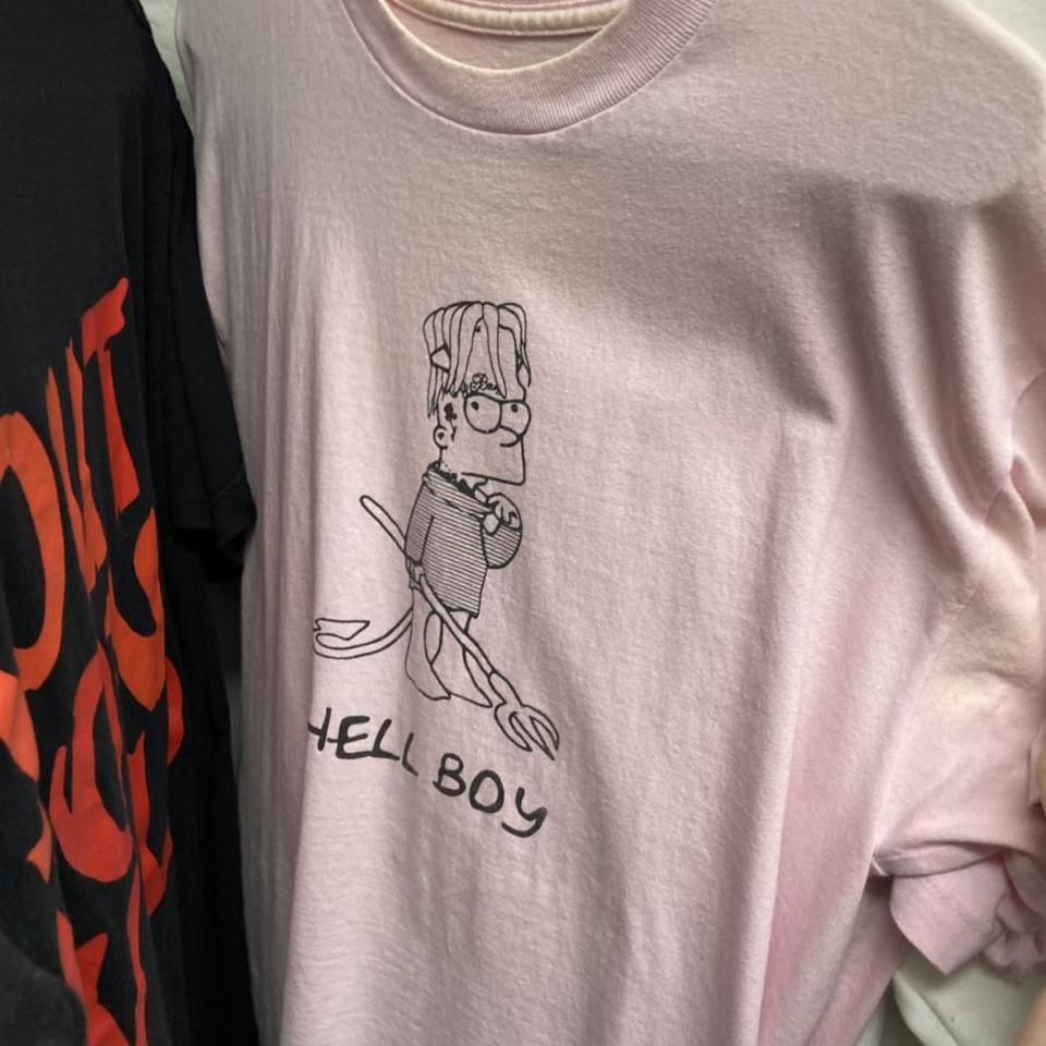 Superrradical lil peep hellboy shirt small stain in Depop