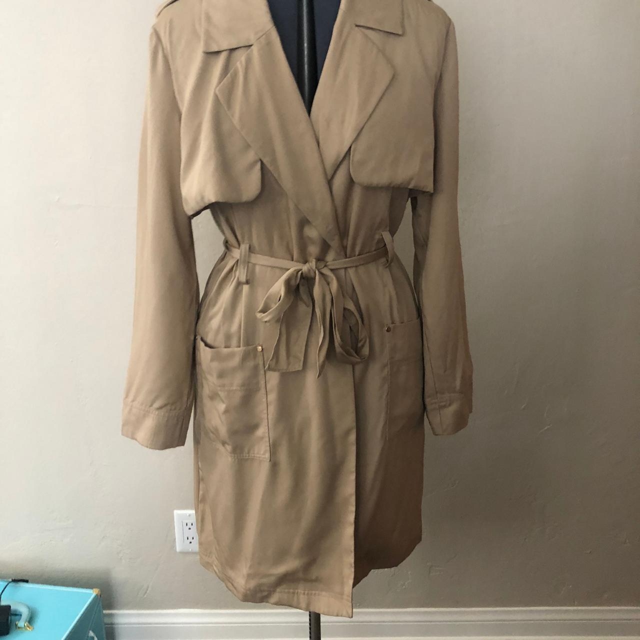 Target A New Day Beige Trench Coat Tie