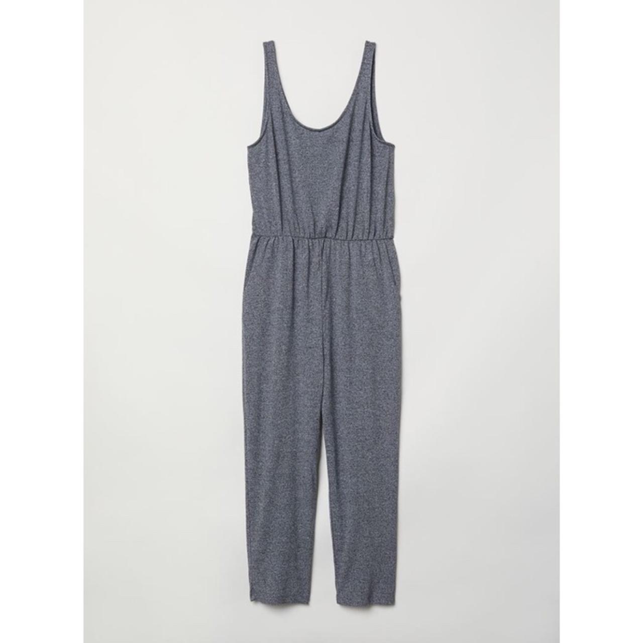H&M grey Sleeveless jersey jumpsuit with a