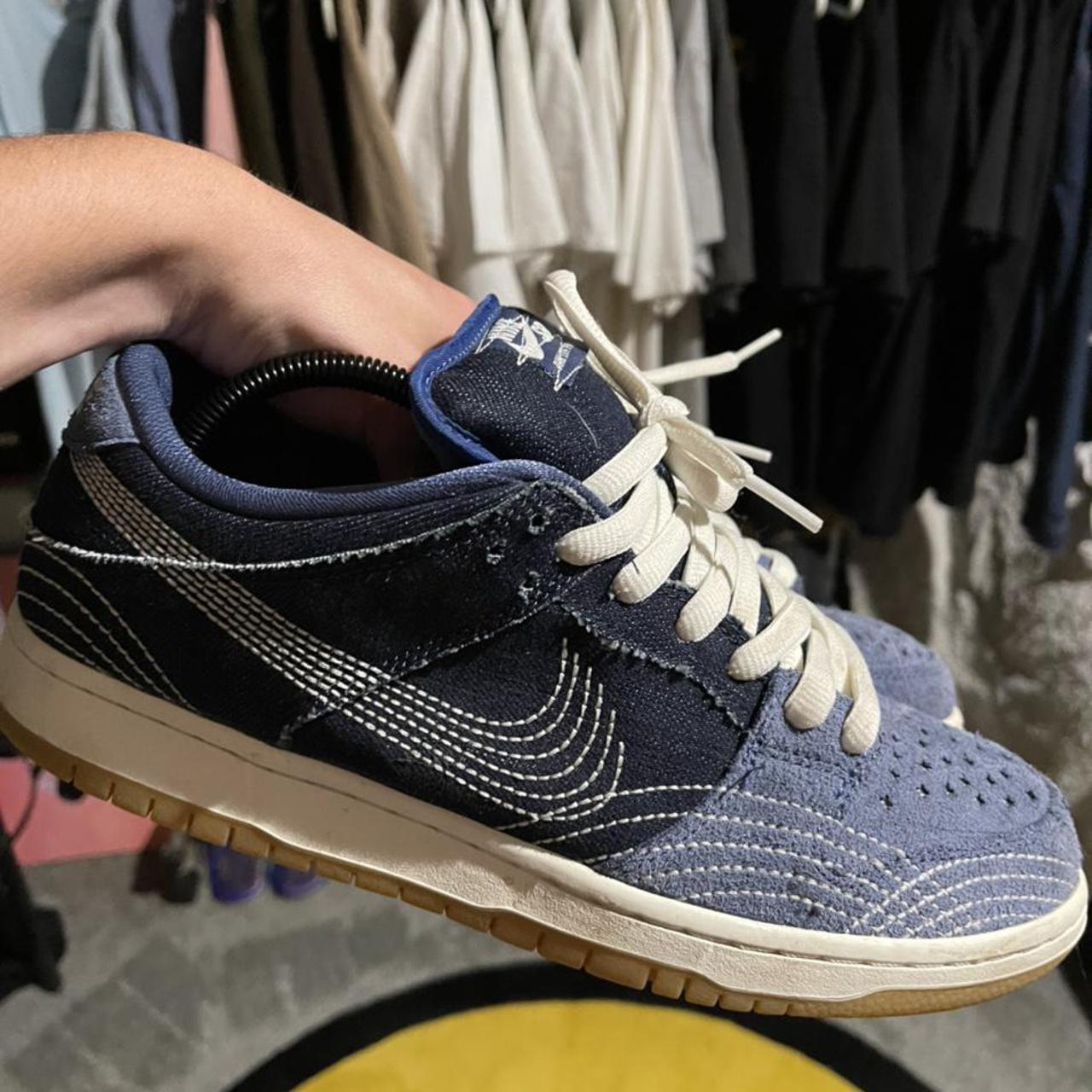 Nike sb dunk low sashiko. Has cuts on there | Depop