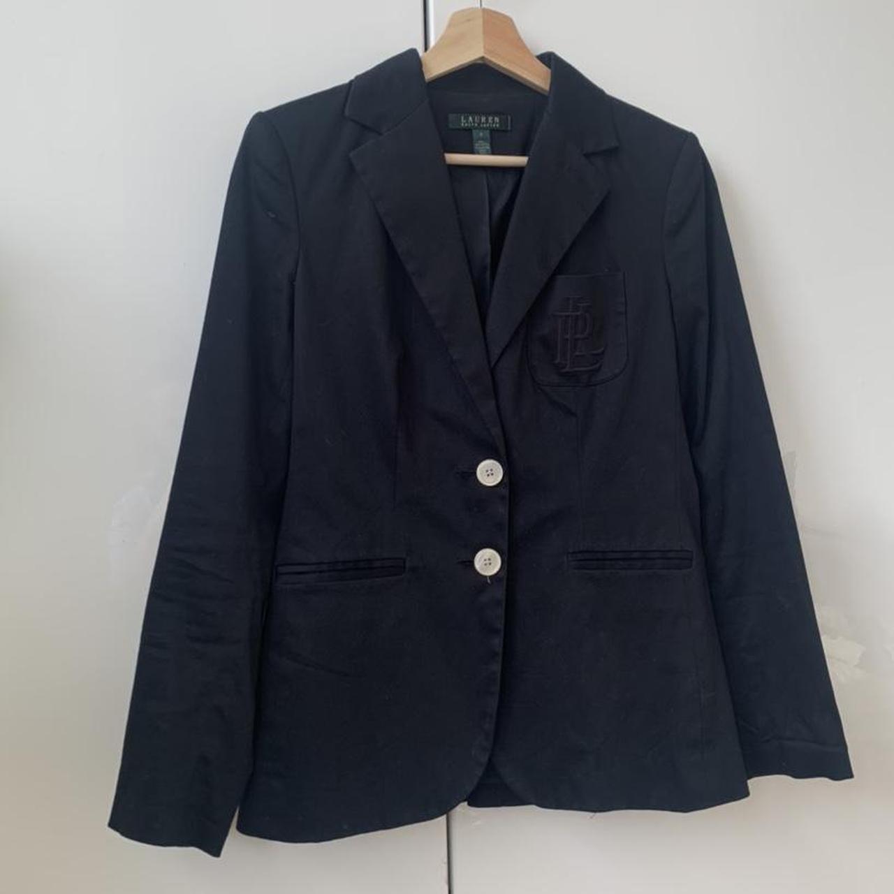 Ralph Lauren black tailored blazer with Ralph Lauren... - Depop