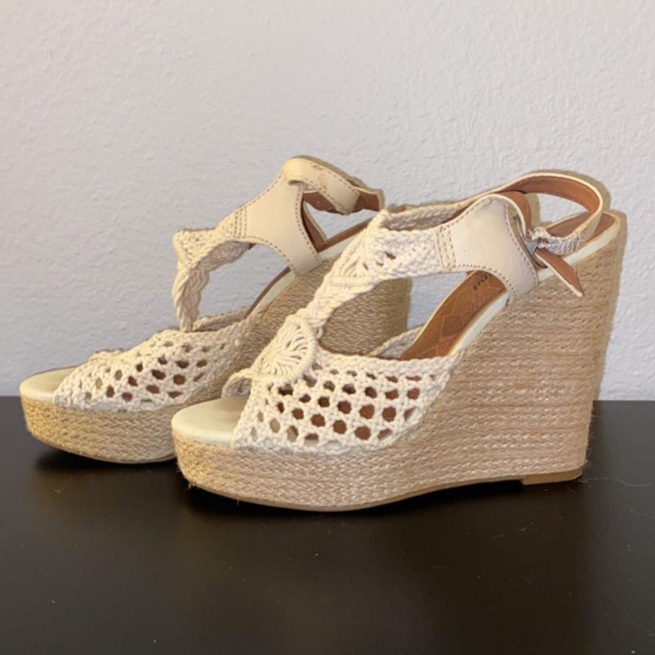 lucky brand blue wedges
