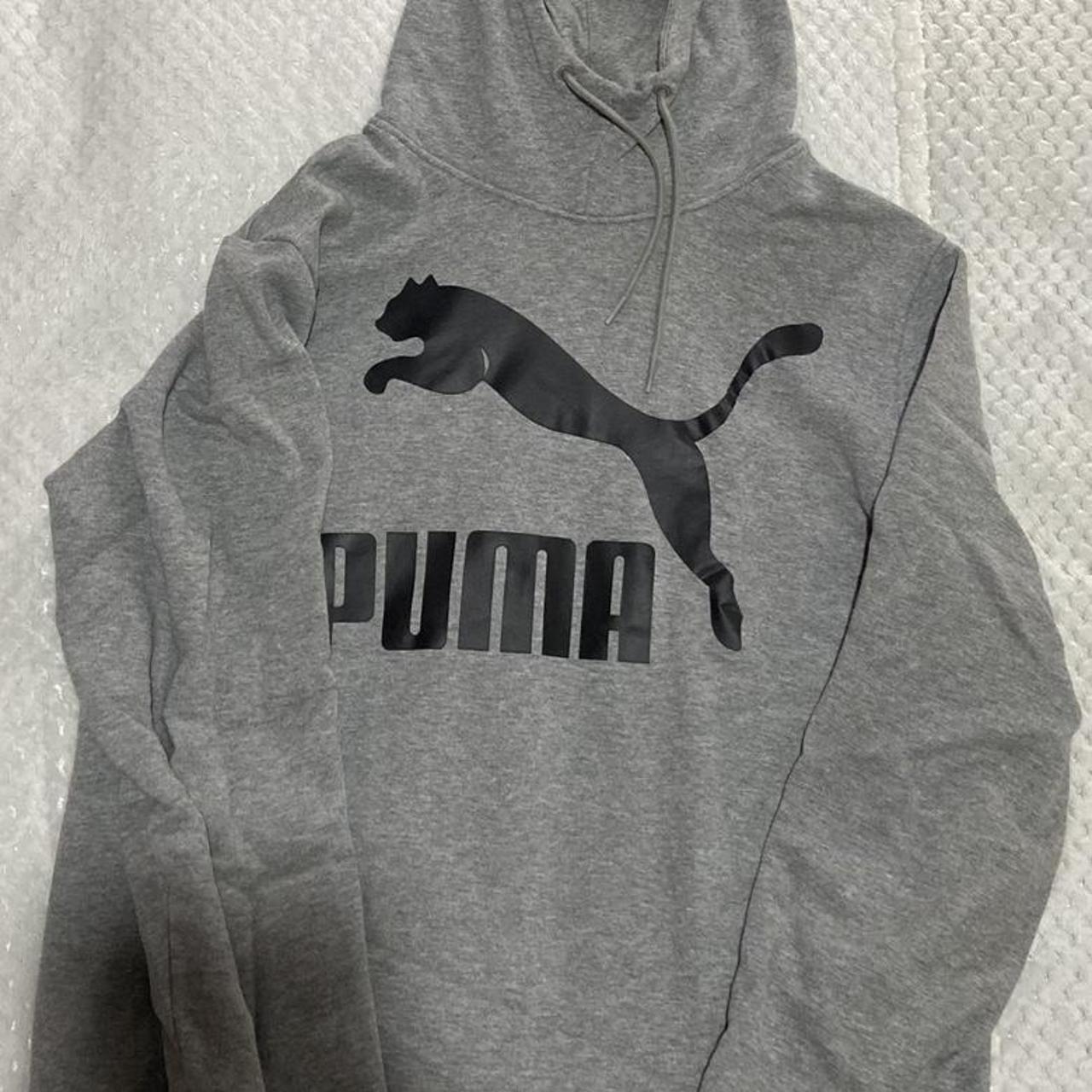 Mens Puma Hoodie🖤 Colour- Grey 🖤 Size Medium 🖤 9/10... - Depop