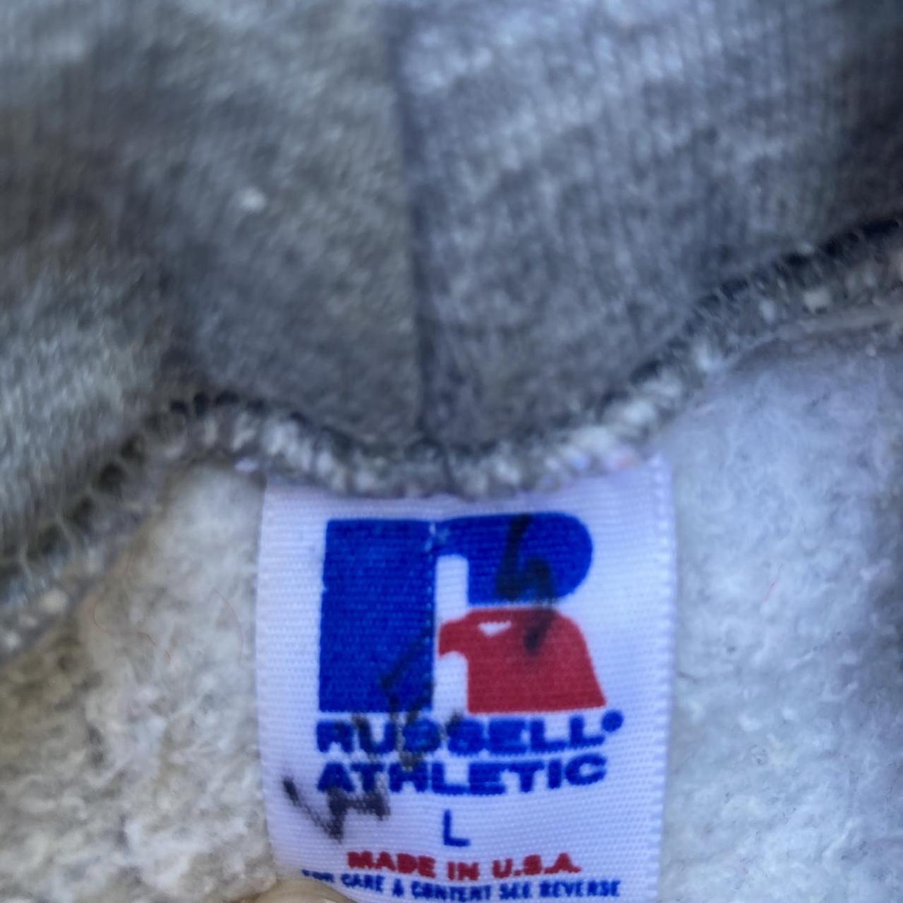 vintage 80s russell athletic hoodie made in... - Depop