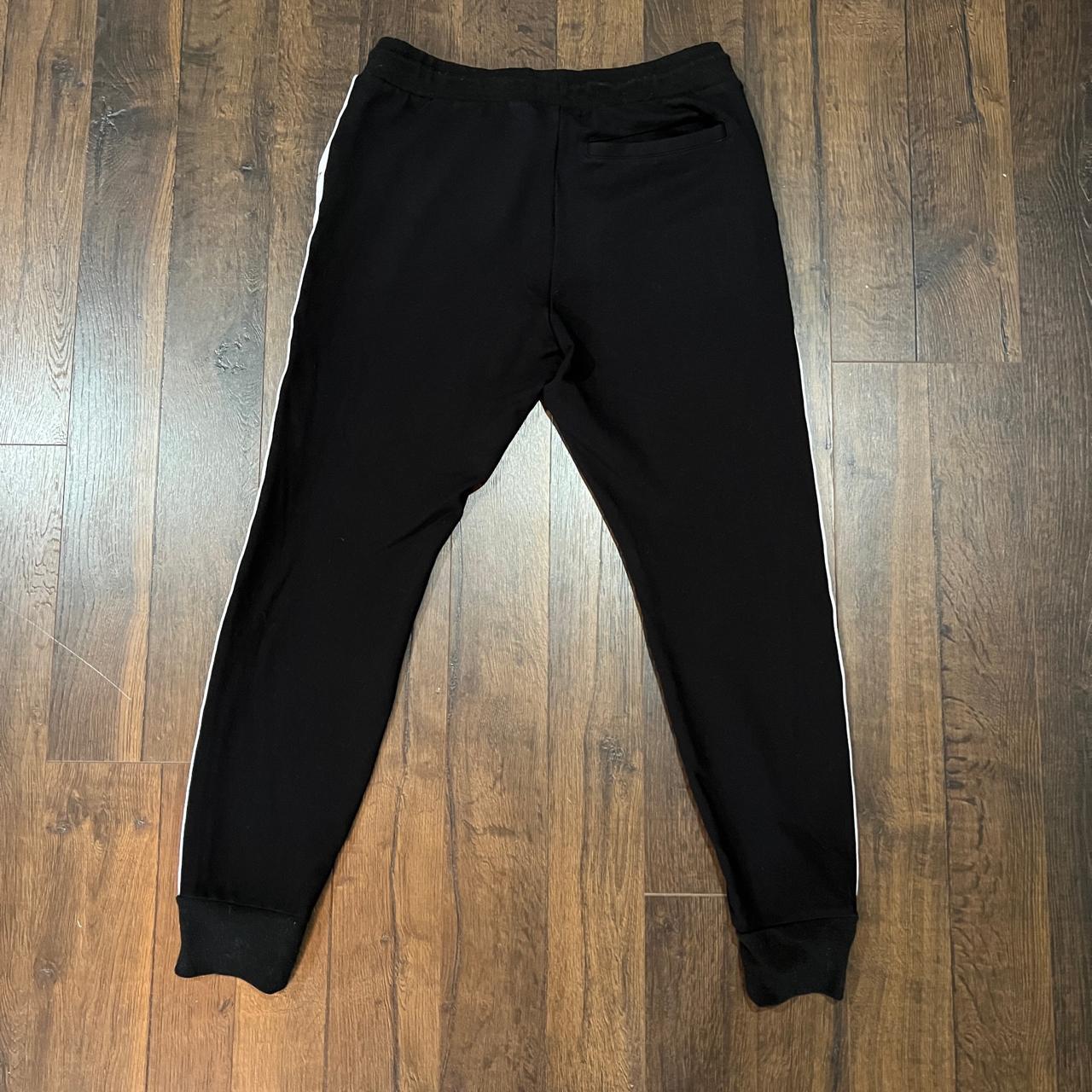 Guess Men's Black and White Joggers-tracksuits | Depop