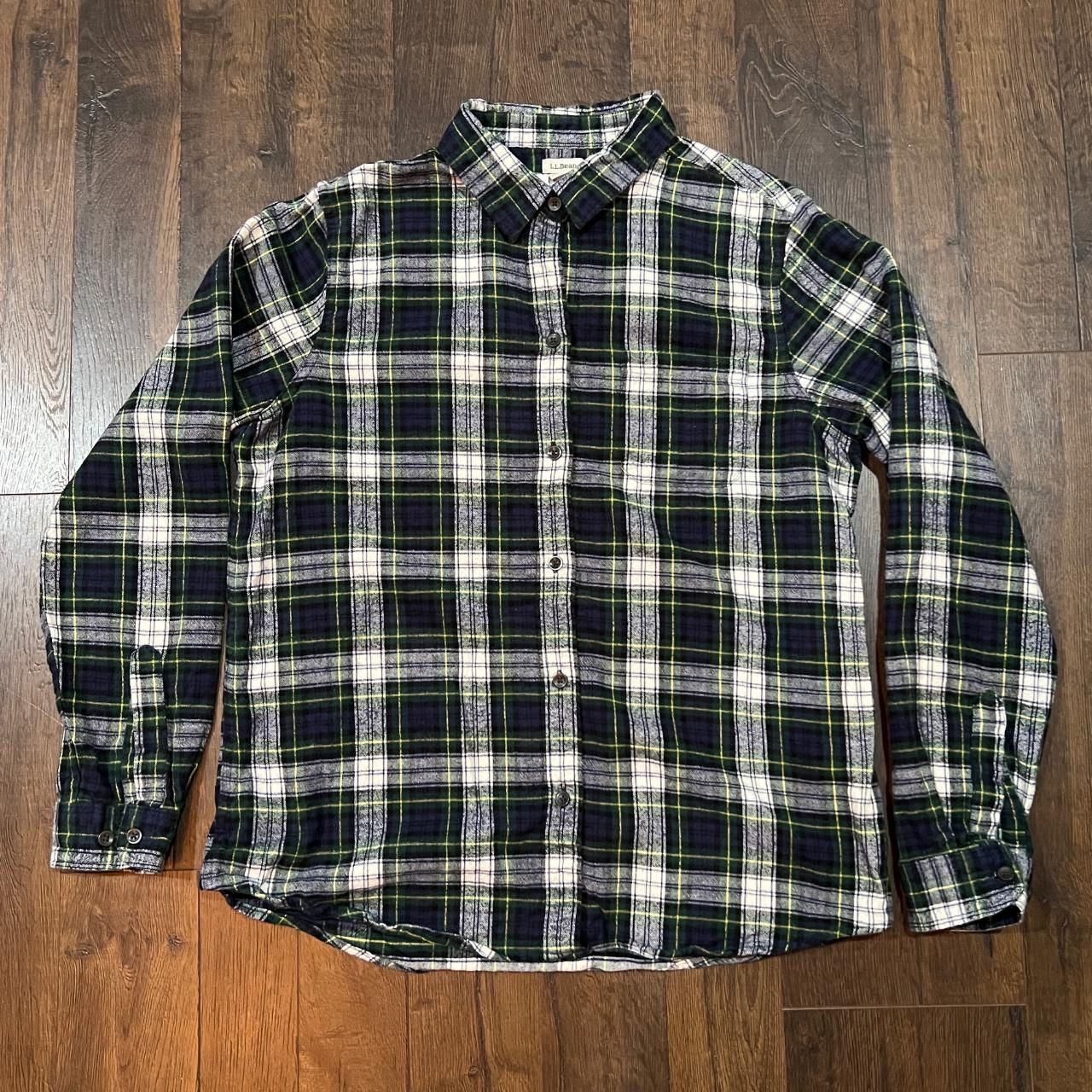 L.L. Bean Flannel Button-Up Size: M All of our... - Depop