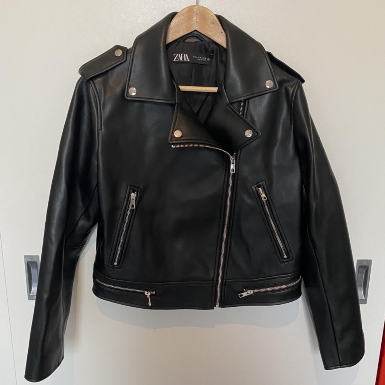 Zara faux leather oversized jacket. As seen on Molly... - Depop