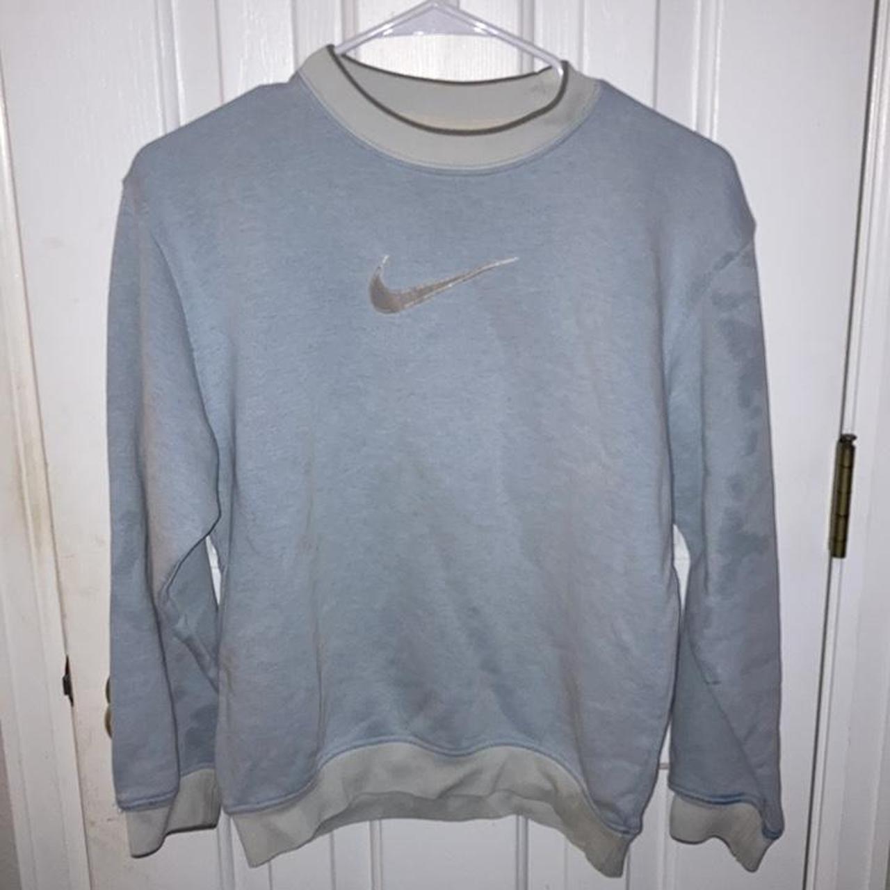 Vintage Nike crew neck Light blue vintage nike Depop