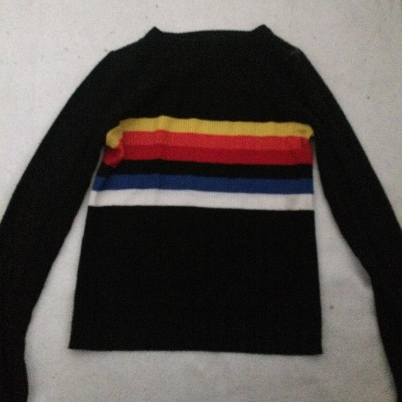 black rainbow jumper