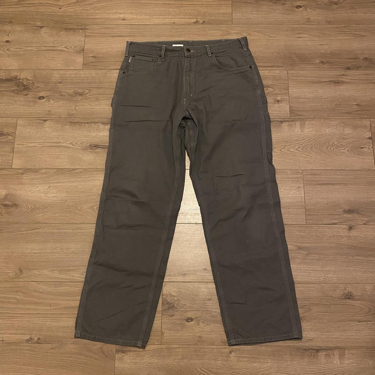 #Carhartt carpenter pants in grey. 36x34 but fit... - Depop