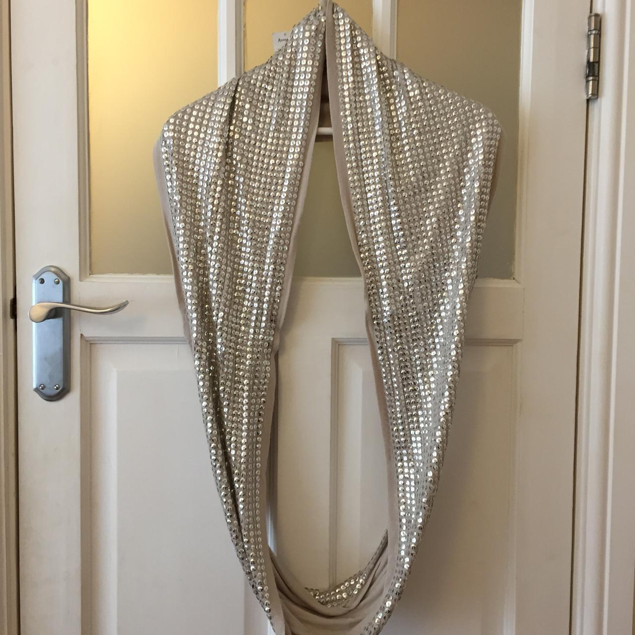 Accessorize silver sequin scarf 💕 BNWT never been... - Depop