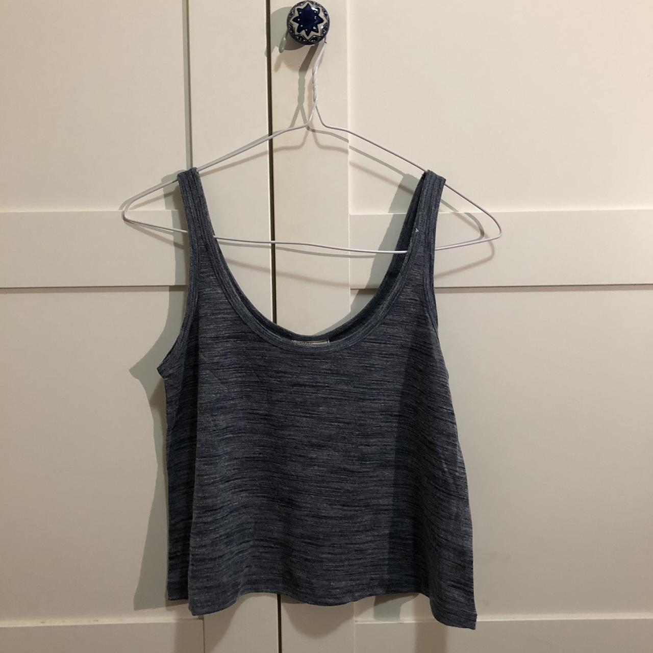 Cute cropped blueish singlet size 6 but would fit... - Depop