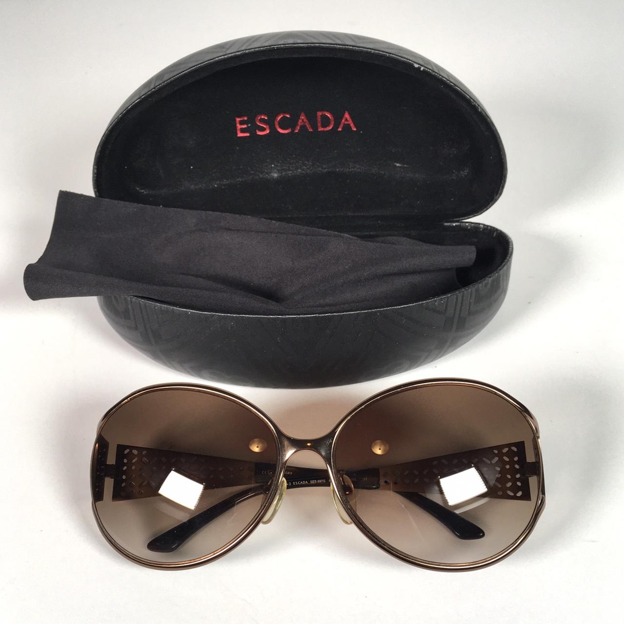 Escada Women's Brown Sunglasses Depop