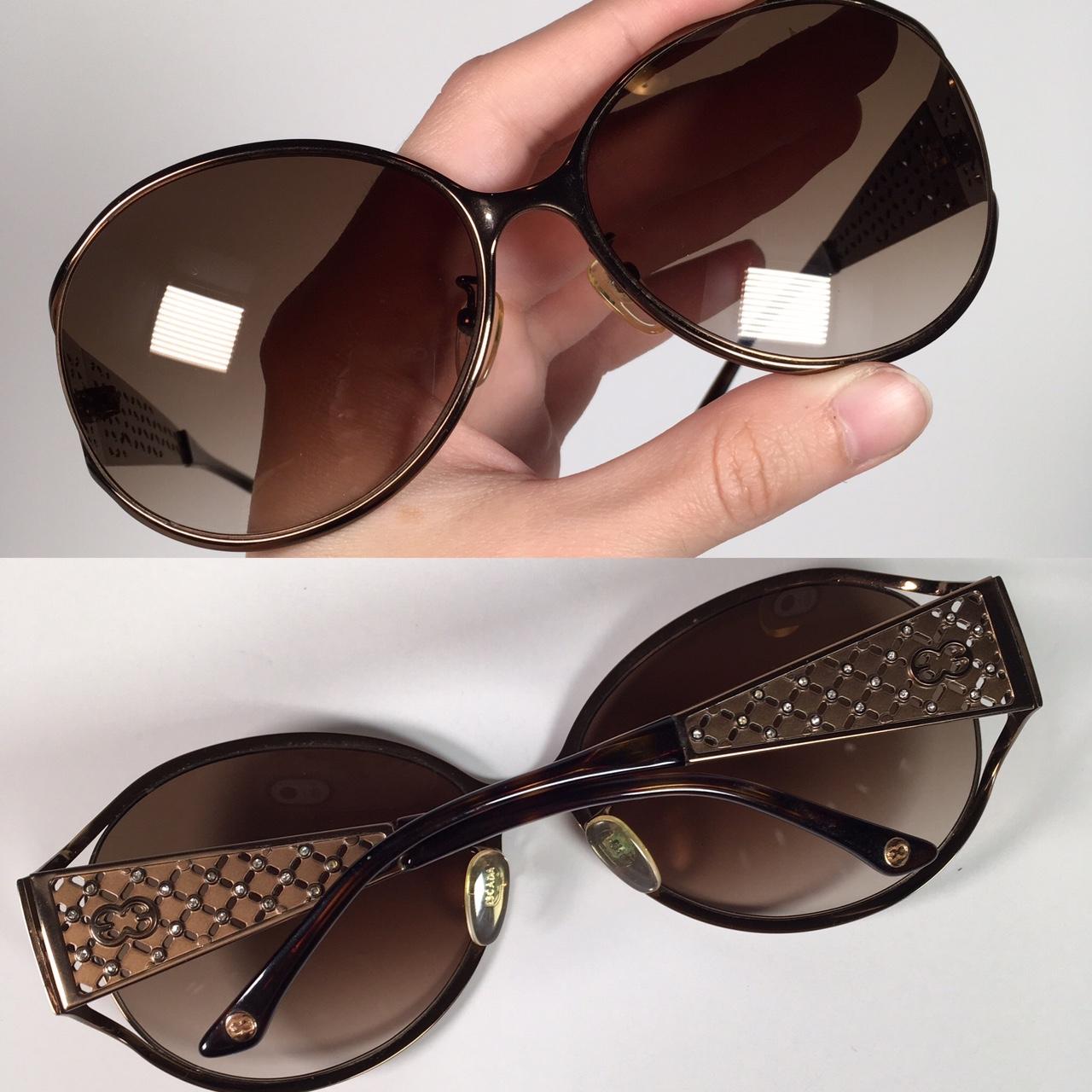 Escada Women's Brown Sunglasses Depop