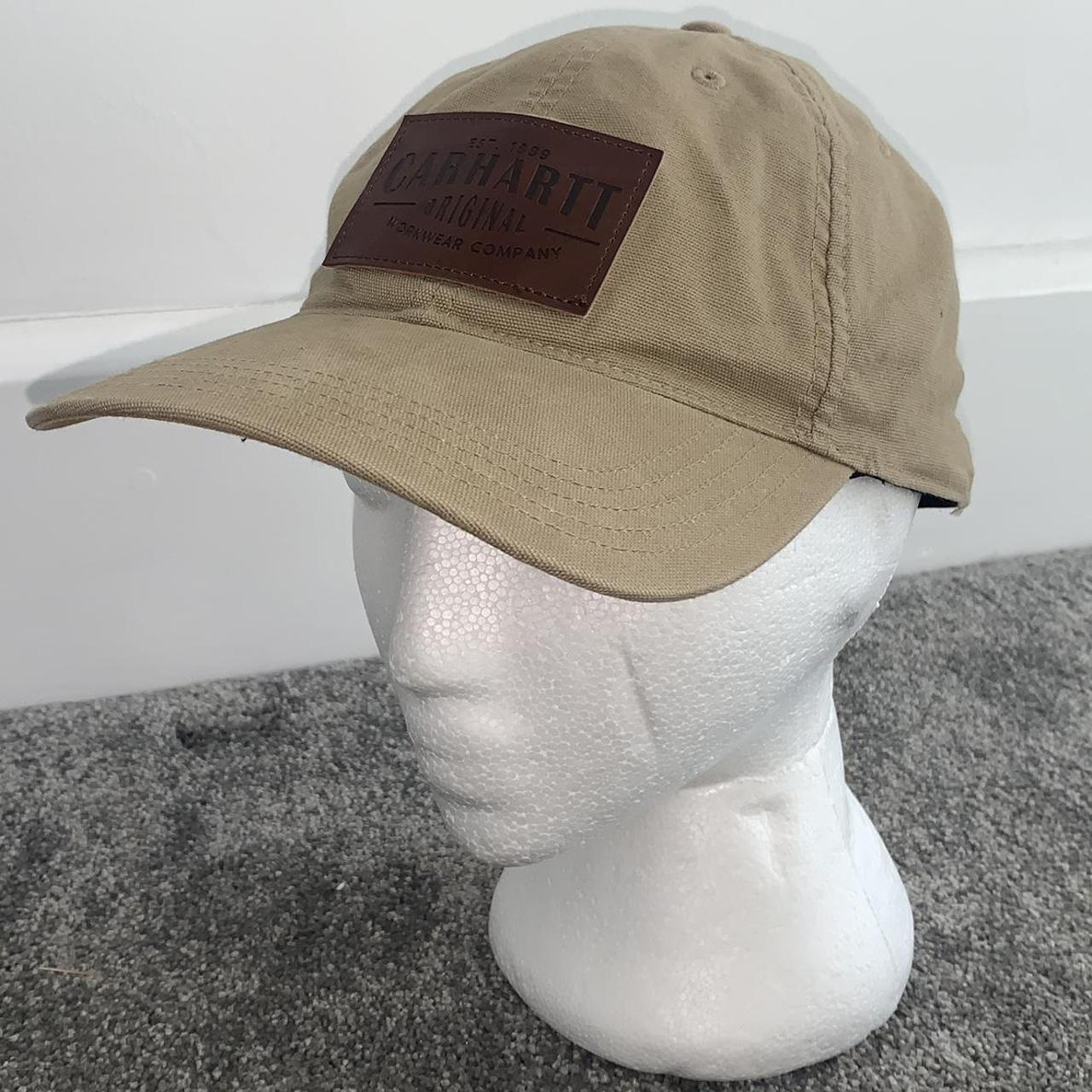 Carhartt Men's Cream and Tan Hat Depop