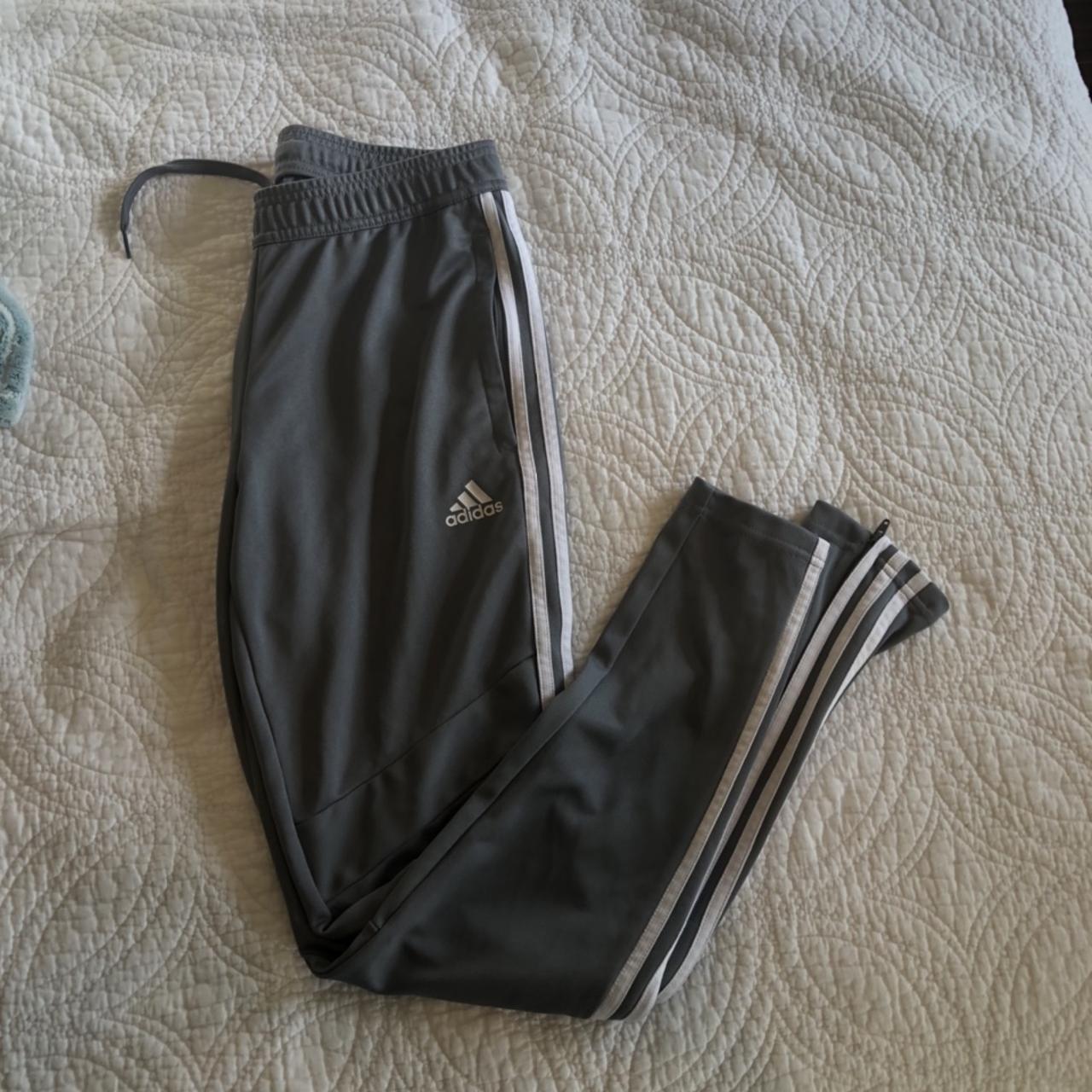 Grey Adidas track pants! 🤍 w/zipper pockets Depop