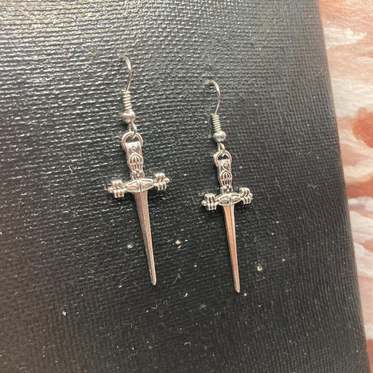 Product Image 1 - Silver dagger dangle earrings!🔥

☀️$8☀️ +