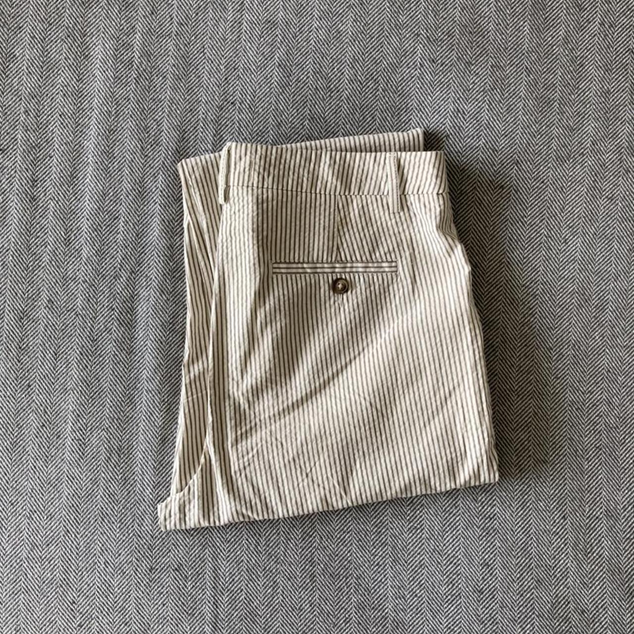 Marks & Spencer Women's Tan and White Trousers Depop