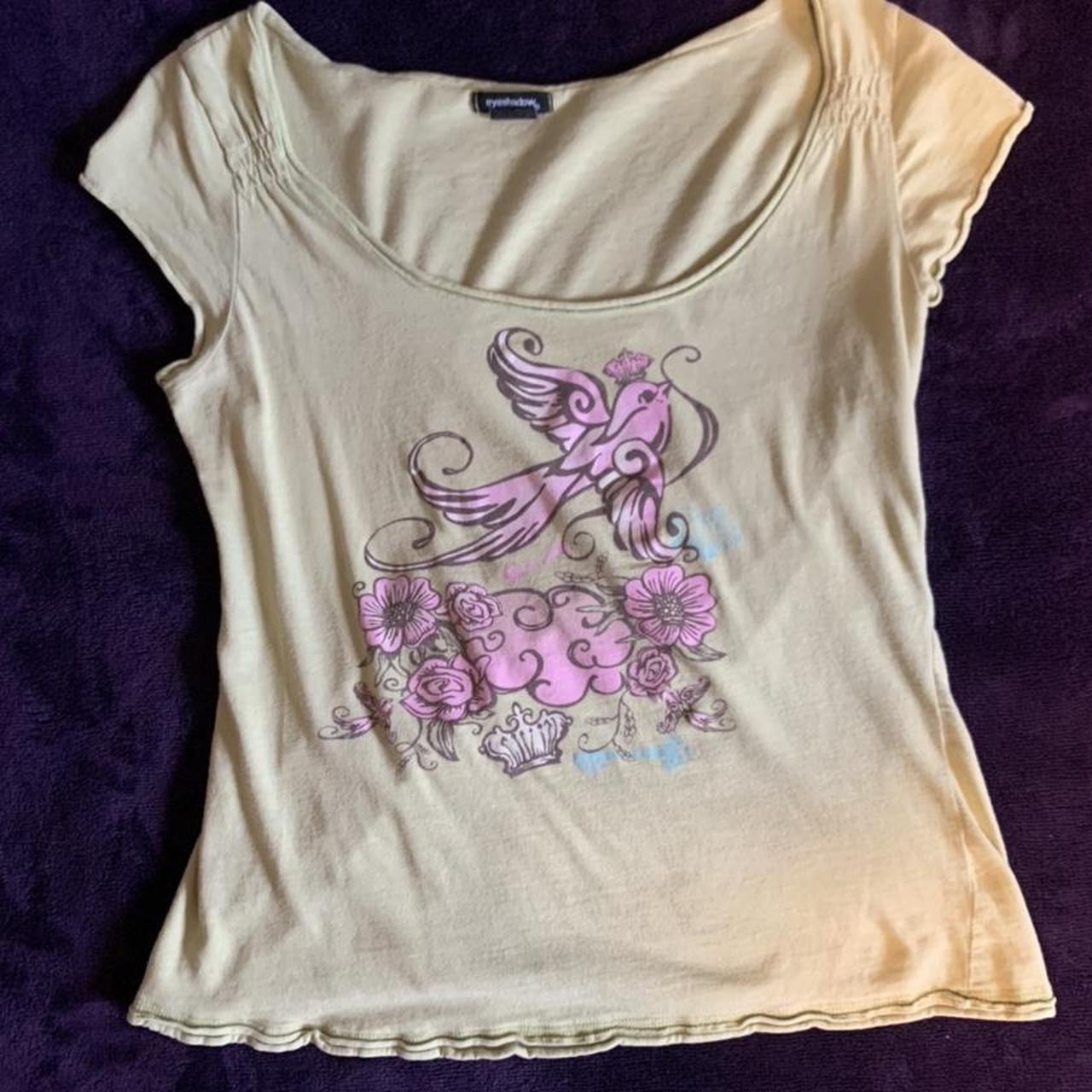the cutest y2k graphic tee! adorable light... - Depop