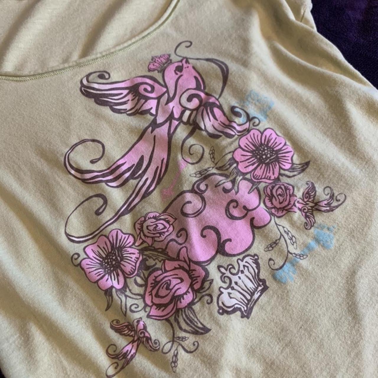 the cutest y2k graphic tee! adorable light... - Depop