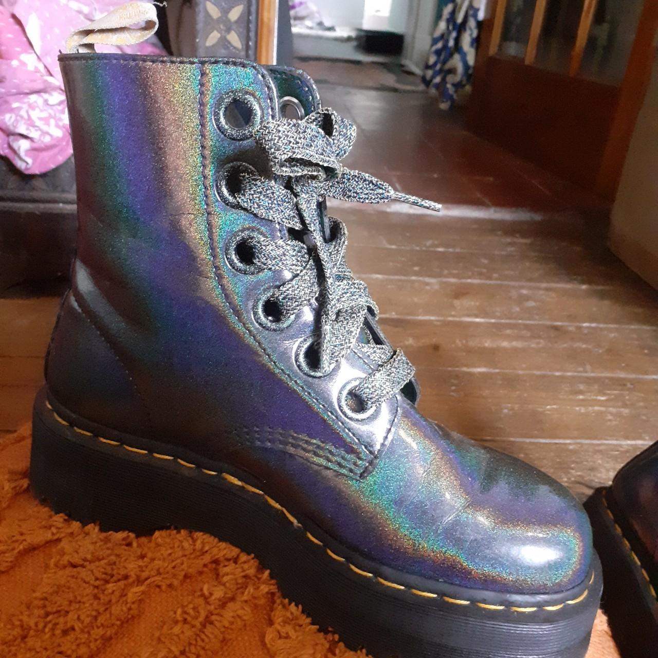 Martens Iridescent Shoe Dr Martens Molly Crackle Vegan Molly