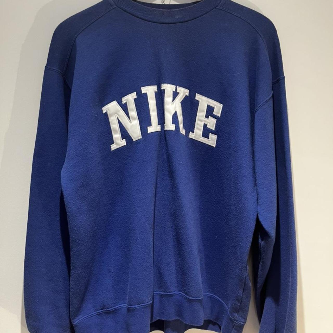 Vintage blue Nike sweatshirt - 9/10 quality - size... - Depop