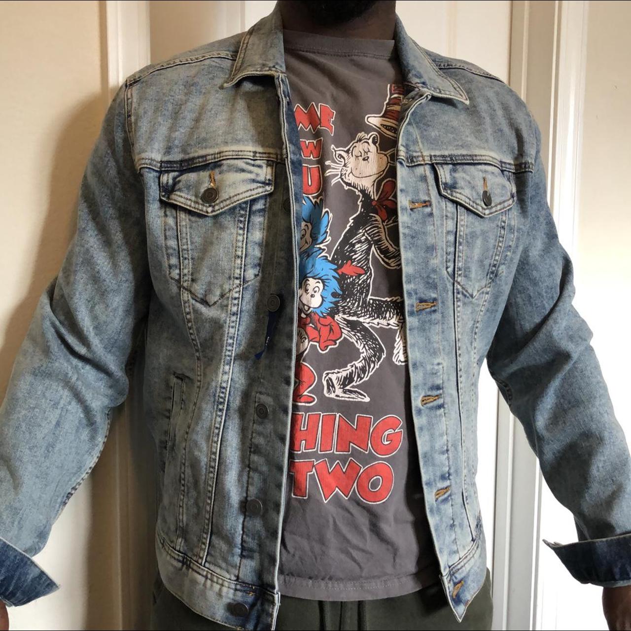 denim jacket! Brand new, never worn. Size... Depop