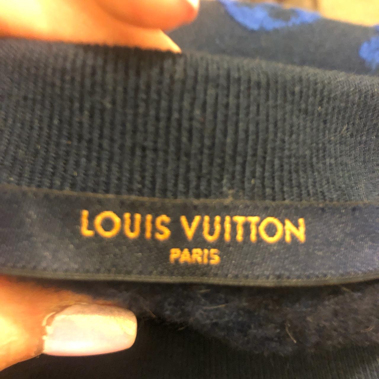 Louis Vuitton Monogram Blue Men's Jumper. Super - Depop