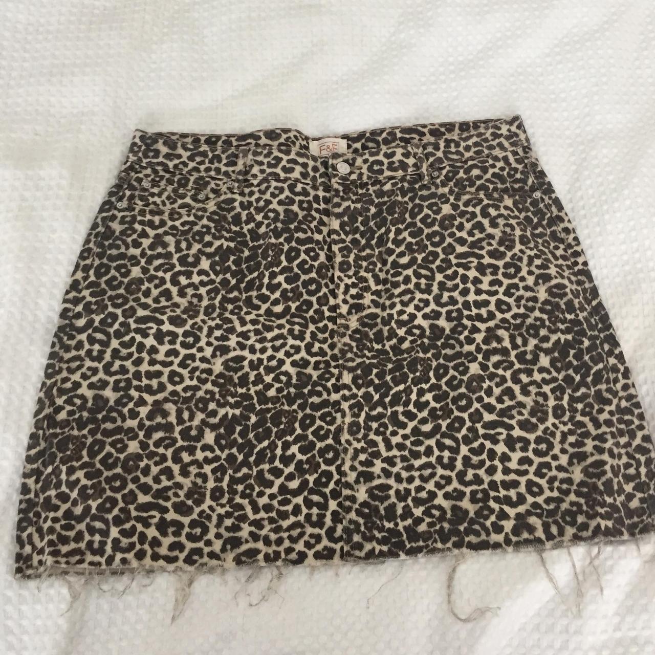 Leopard print skirt size clearance 18