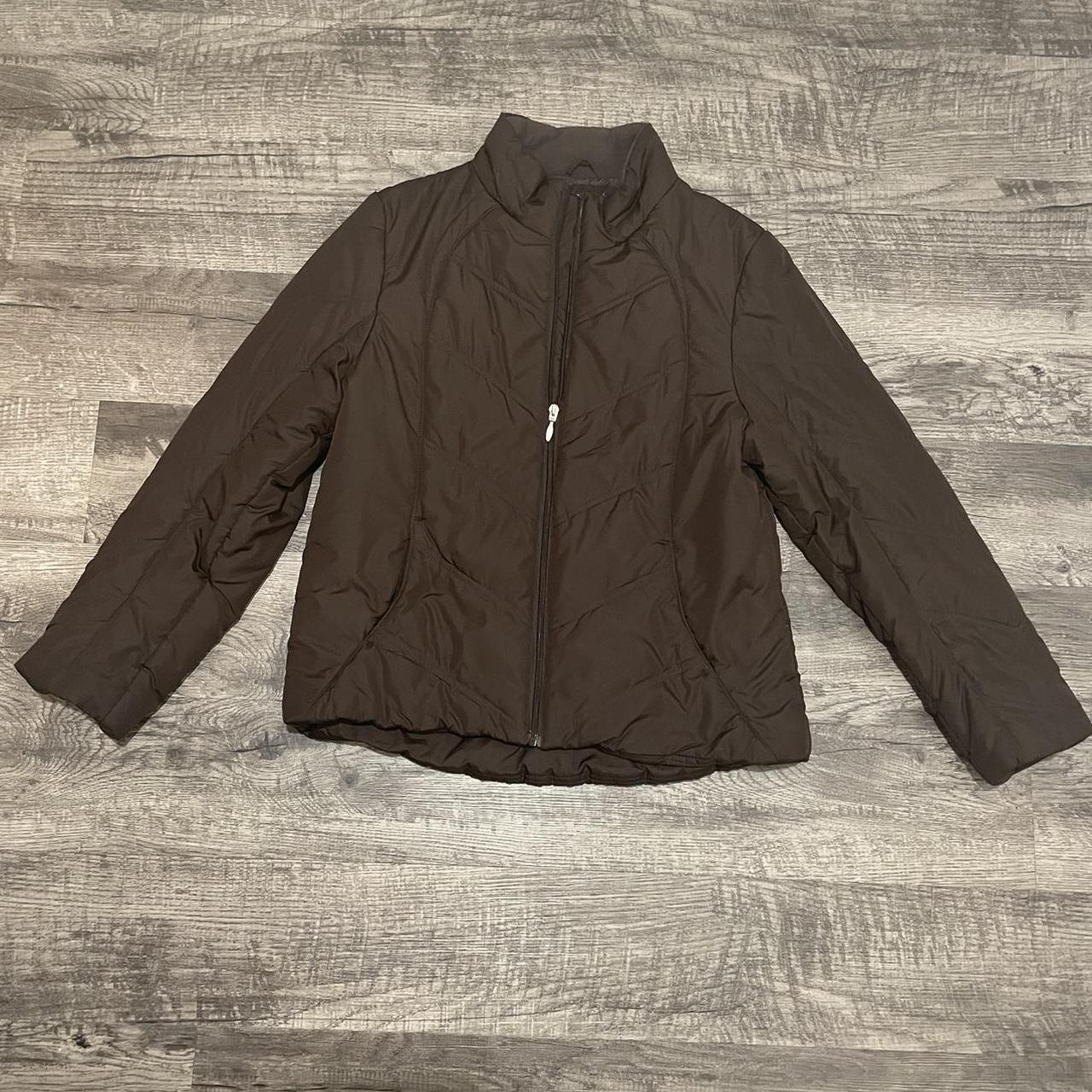 Athletic Works Brown Puffer Coat size medium Depop