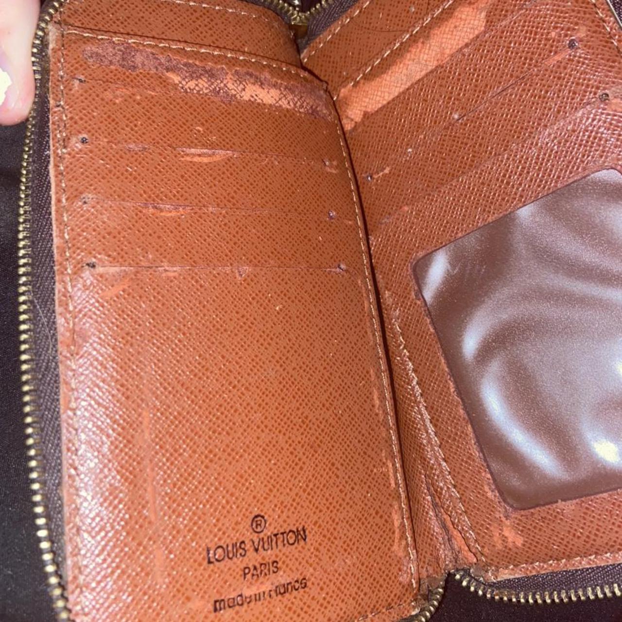 Vintage Louis Vuitton wallet. Front flap has curling - Depop