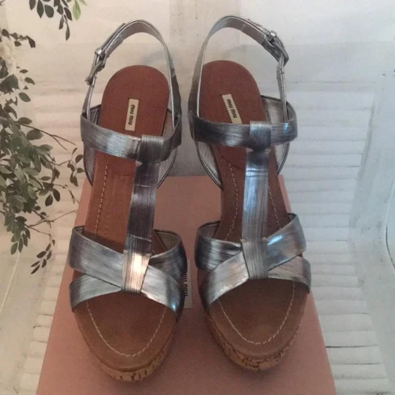 Women's Silver Sandals | Depop